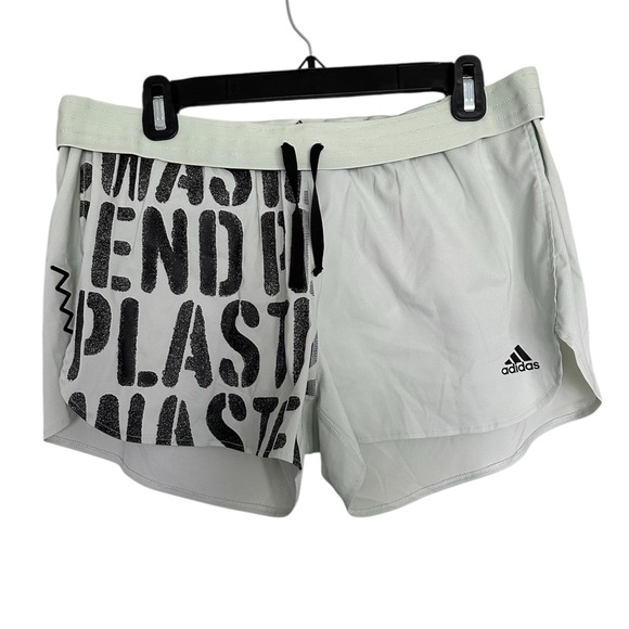adidas Pants - Adidas Mint Green Run Fast End Plastic Waste Shorts Size L